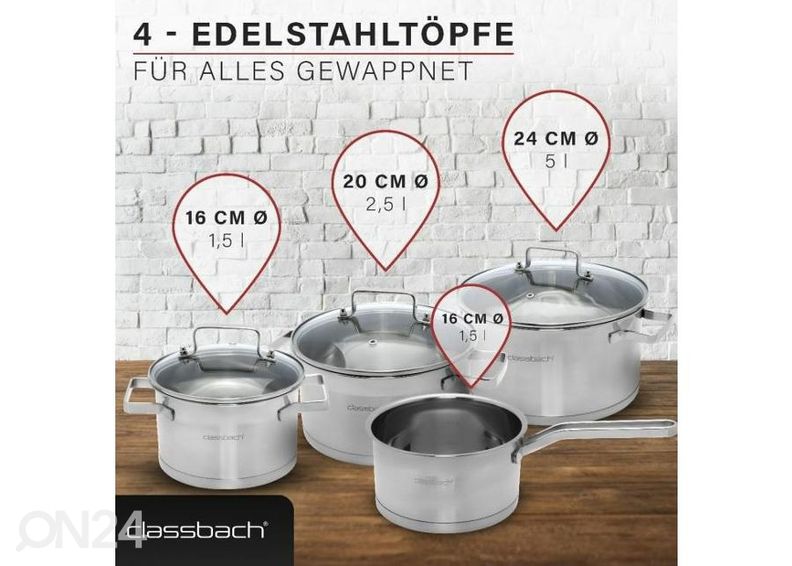 Набор кастрюль Classbach CKTS4016 увеличить