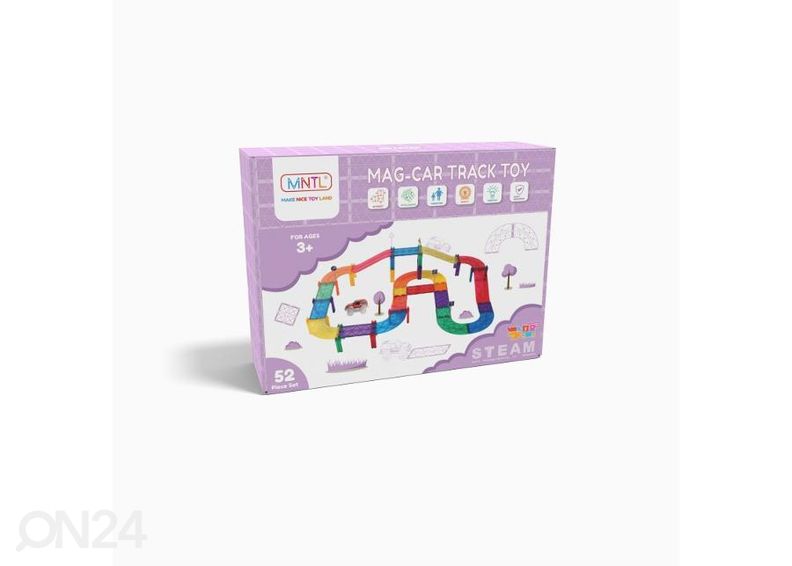 Набор магнитных блоков MNTL дорожка для машин, 52 детали увеличить