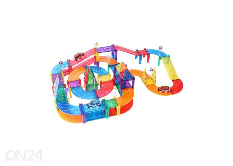 Набор магнитных блоков MNTL дорожка для машин, 52 детали увеличить