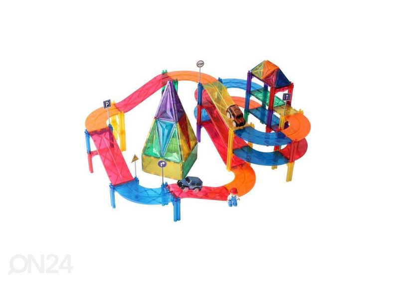 Набор магнитных блоков MNTL дорожка для машин, 52 детали увеличить