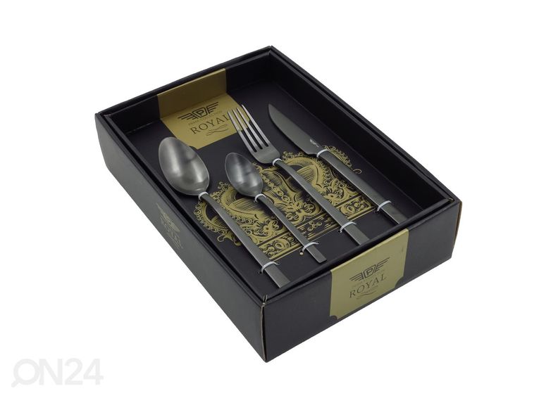 Набор столовых приборов Duke, черный, 24 шт увеличить