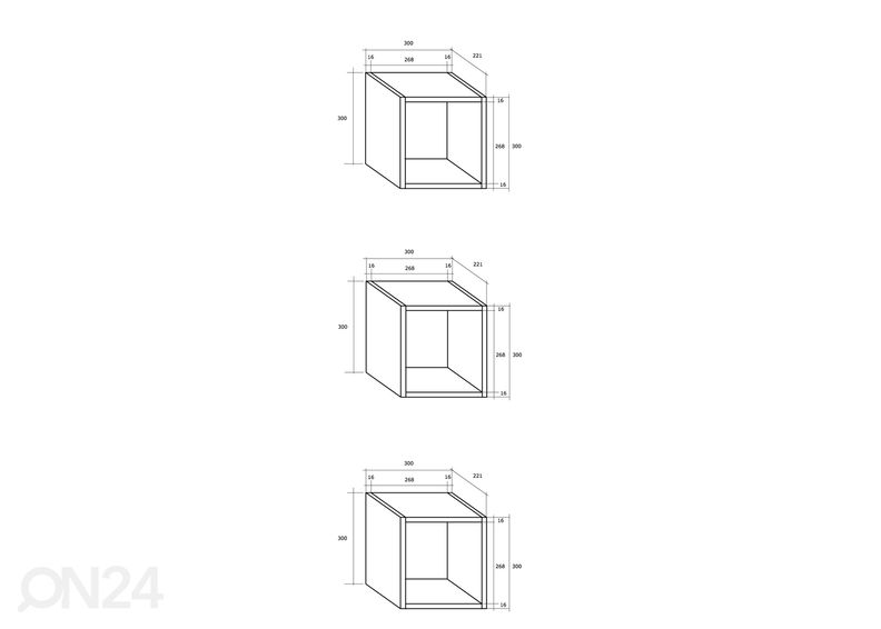 Навесные полки Kerry 3 шт увеличить