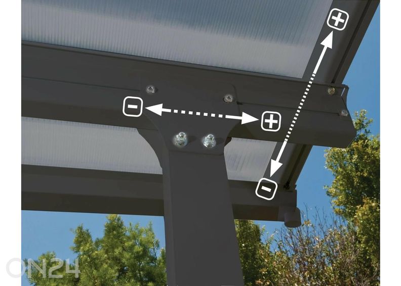 Навес для террасы Feria 3x3 м увеличить