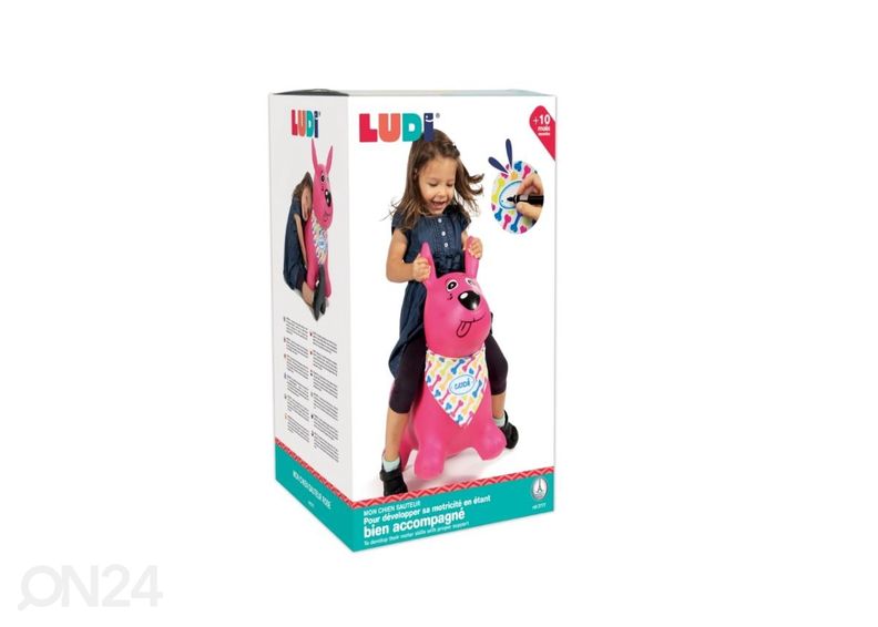 Надувная игрушка-попрыгун Ludi Розовая собака увеличить