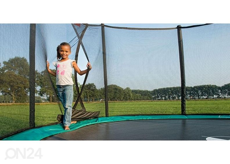 Наземный батут BERG InGround Favorit зеленый 430 см + защитная сетка увеличить