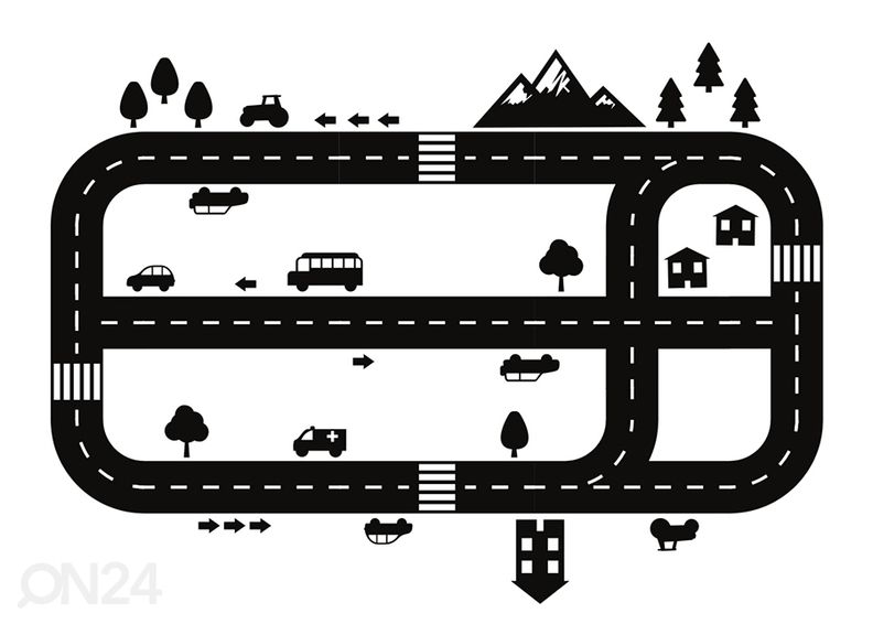 Напольная наклейка Автомобильная дорожка увеличить