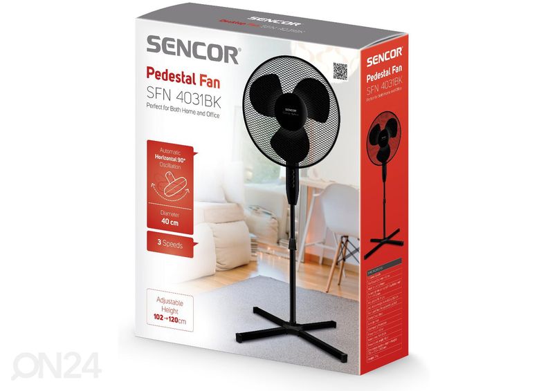 Напольный вентилятор Sencor SFN4031BK увеличить
