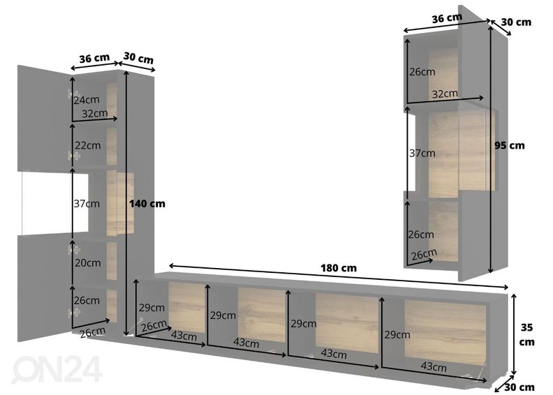 Настенная витрина увеличить