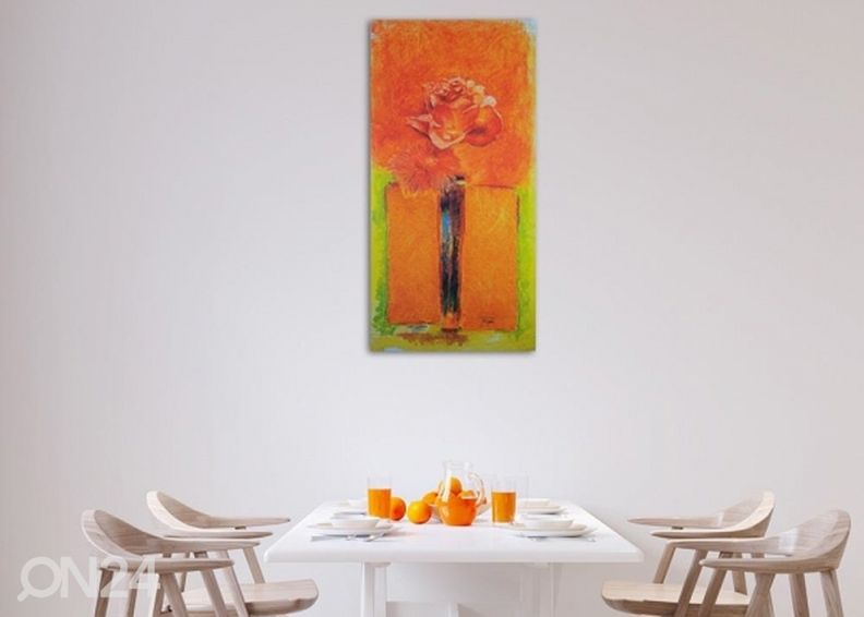 Настенная картина Rose in vase 3D 50x100 см увеличить