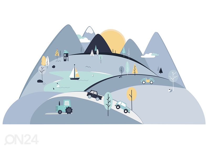 Настенная наклейка Голубые холмы L увеличить