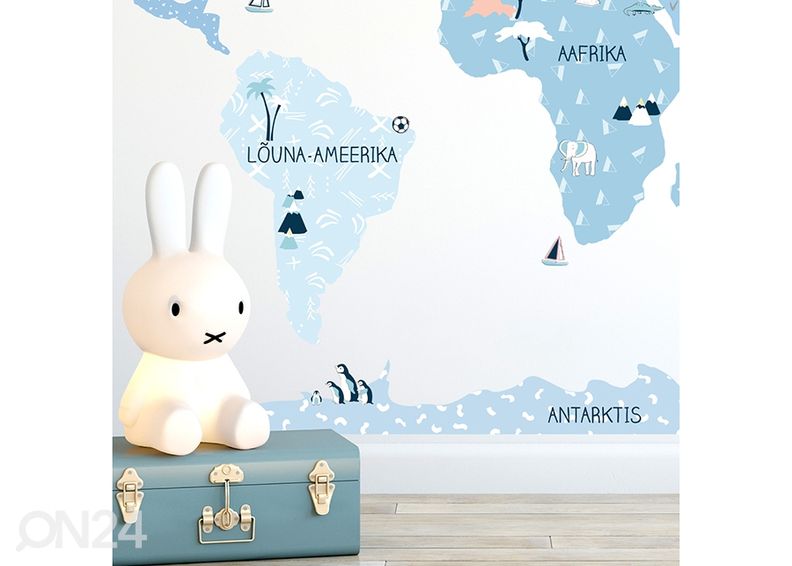 Настенная наклейка Карта мира S на эстонском языке, ice cold увеличить