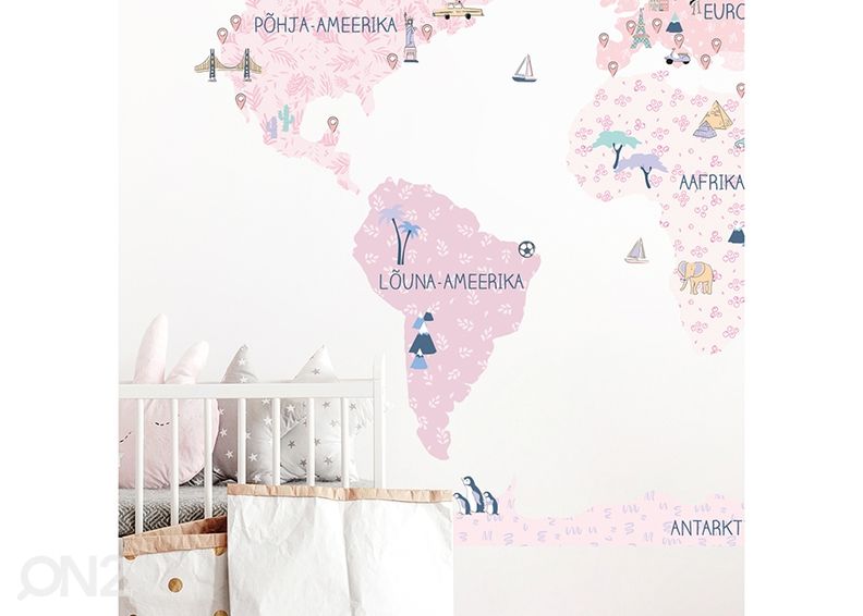 Настенная наклейка Карта мира S на эстонском языке, spring flower увеличить