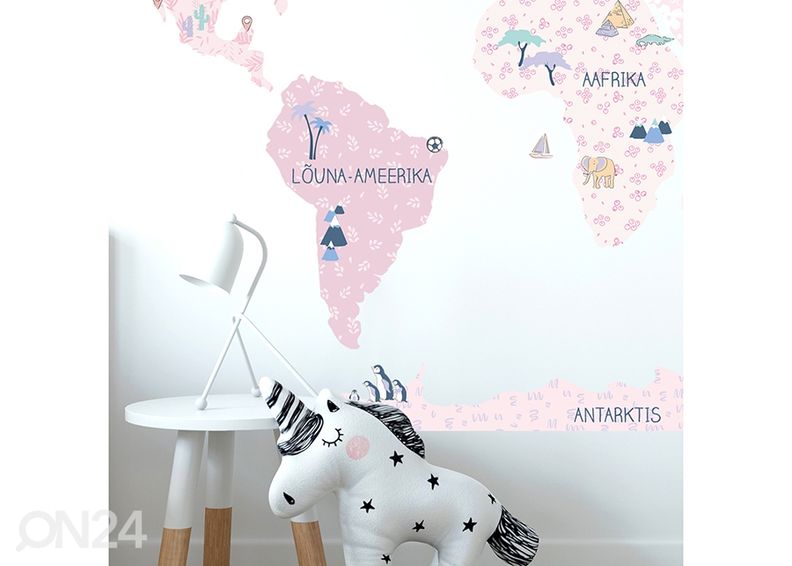 Настенная наклейка Карта мира S на эстонском языке, spring flower увеличить