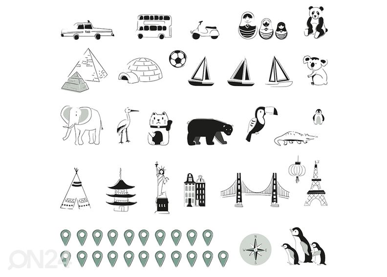 Настенная наклейка Карта S на эстонском языке, tropic sand увеличить