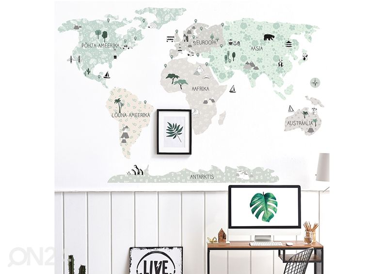 Настенная наклейка Карта S на эстонском языке, tropic sand увеличить