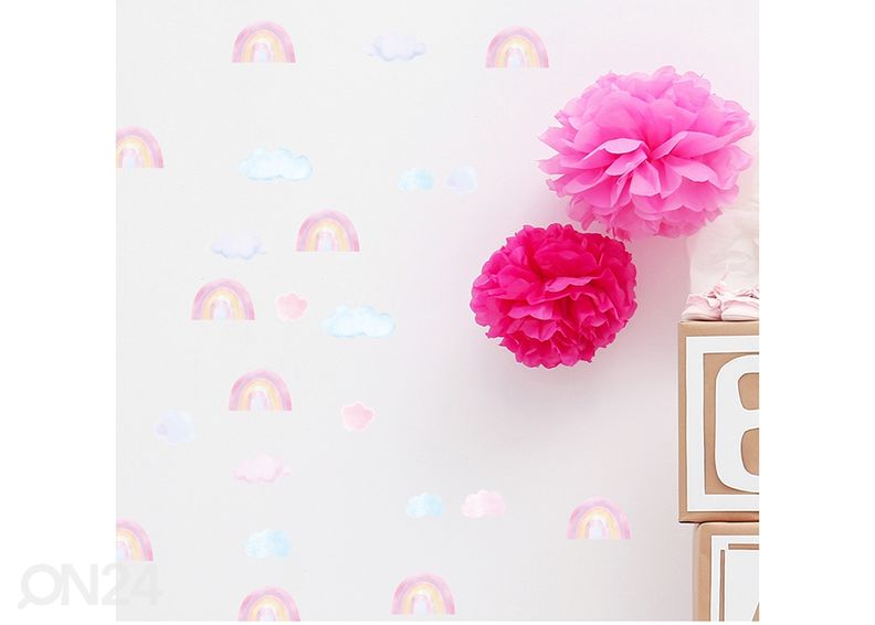 Настенная наклейка Маленькая радуга, розовая увеличить