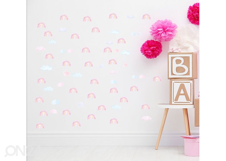 Настенная наклейка Маленькая радуга, розовая увеличить