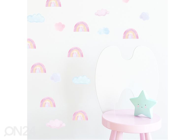 Настенная наклейка Маленькая радуга, розовая увеличить