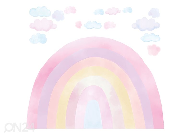 Настенная наклейка Радуга, розовая увеличить
