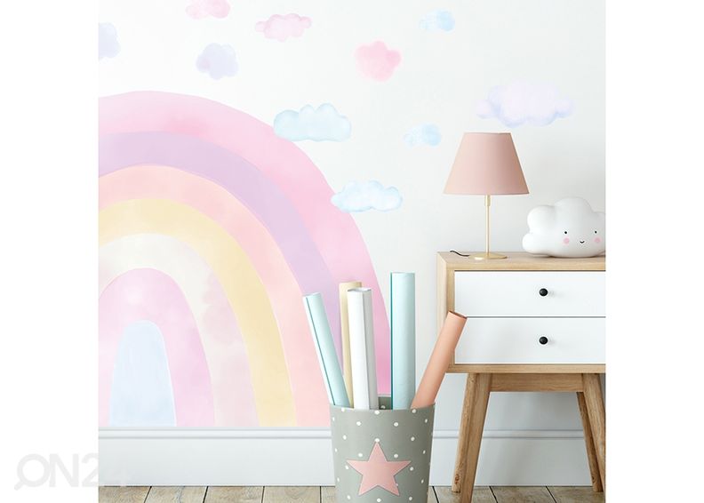 Настенная наклейка Радуга, розовая увеличить