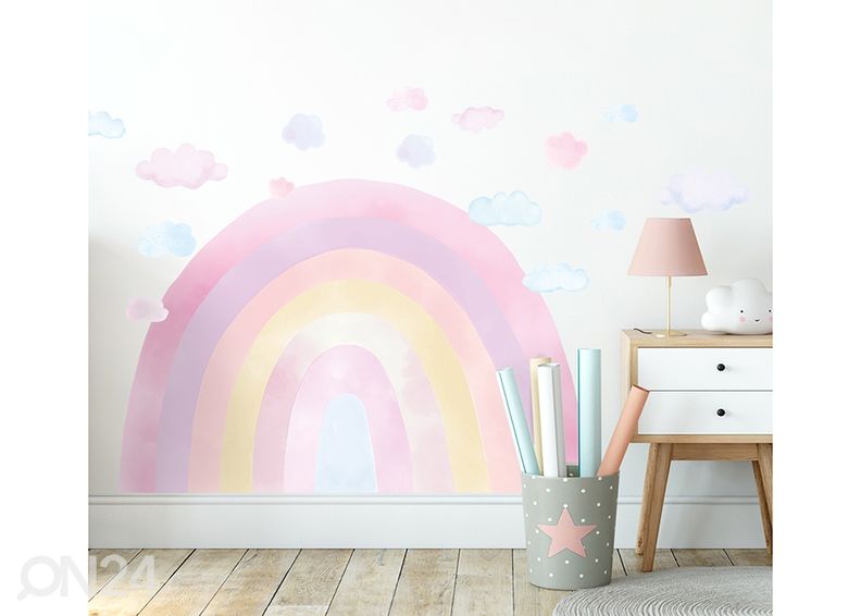 Настенная наклейка Радуга, розовая увеличить