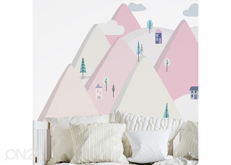 Настенная наклейка Розовые горы S увеличить