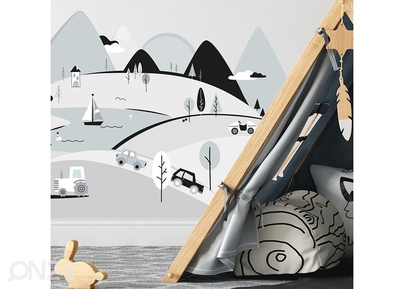 Настенная наклейка Серые горы L увеличить