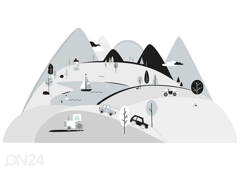 Настенная наклейка Серые горы S увеличить