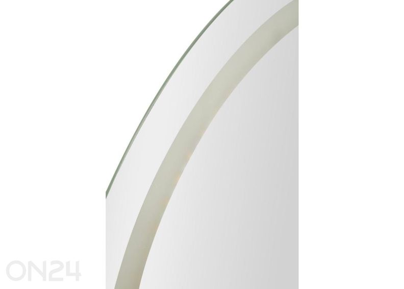 Настенное зеркало LED 60x8 см, серебристое увеличить