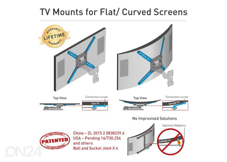 Настенное крепление для телевизора Barkan 4800.B 32 "- 90" увеличить