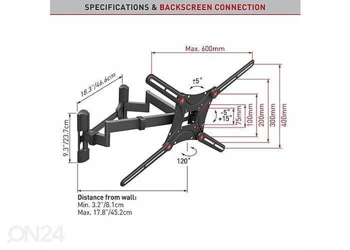 Настенное крепление для телевизора Barkan BM464 13 "- 75" увеличить