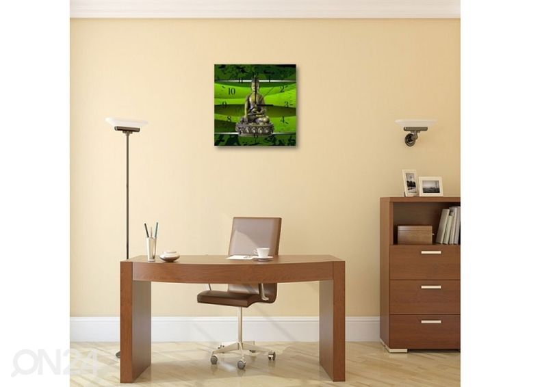 Настенные часы с изображением Green buddha увеличить