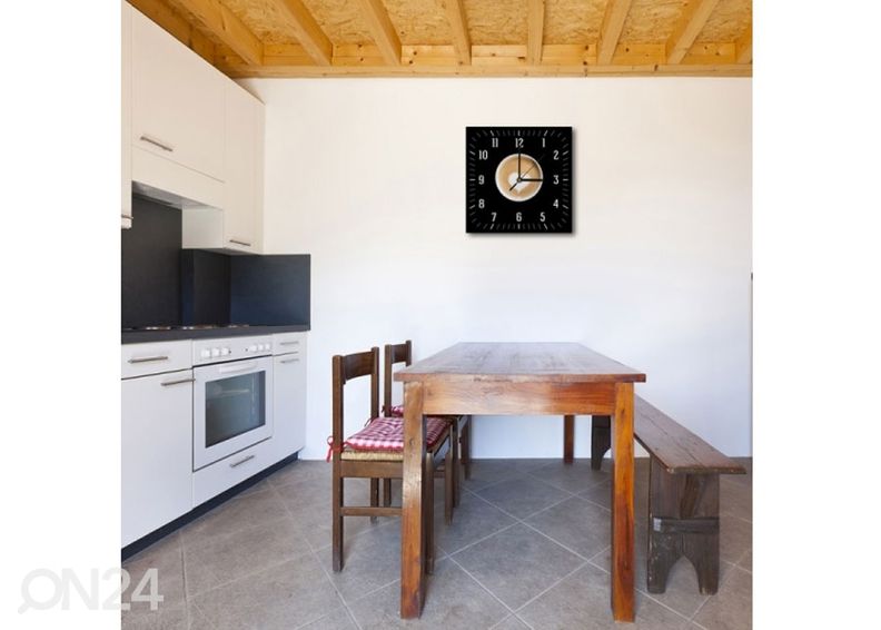 Настенные часы с картиной Coffee with heart увеличить