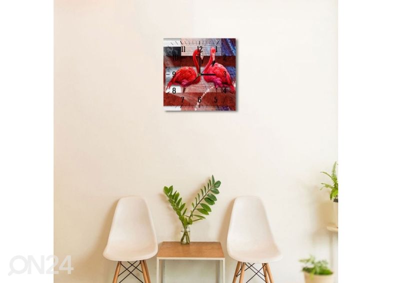 Настенные часы с картиной Flamingos увеличить
