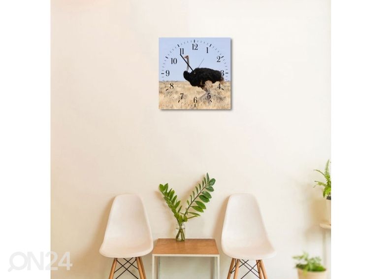 Настенные часы с картиной Ostrich 1 увеличить