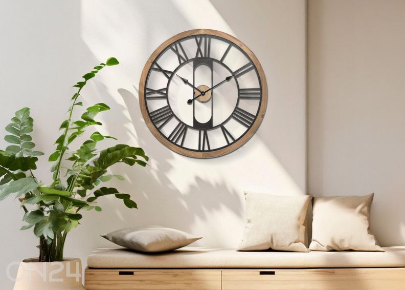 Настенные чясы Ø70 см, коричневые/черные увеличить