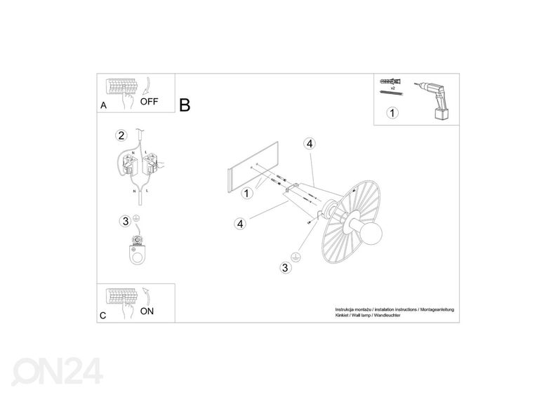 Настенный/ Потолочный светильник Sirkel 45, черный увеличить