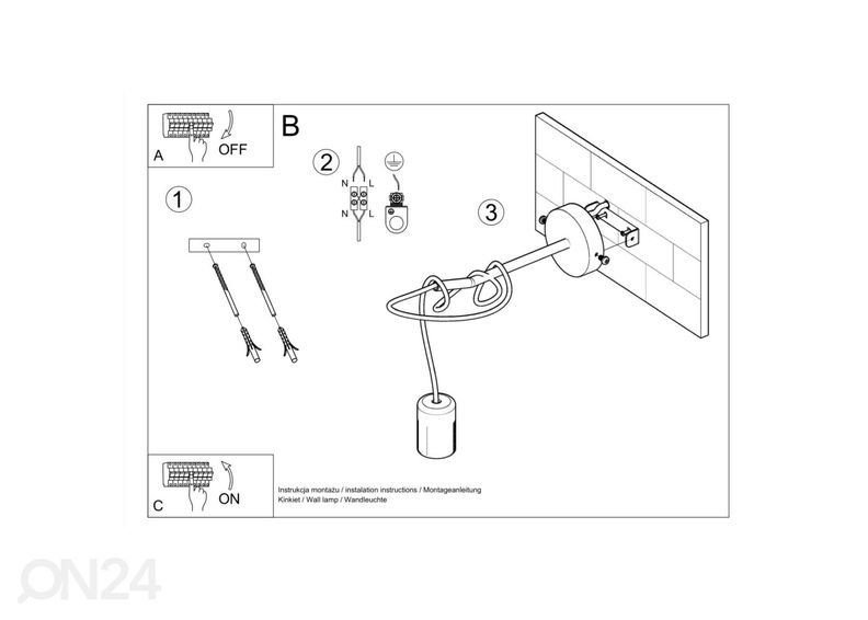 Настенный светильник Edison, черный увеличить