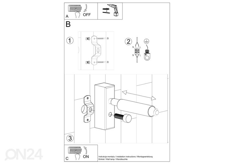 Настенный светильник Eyetech 1, белый увеличить