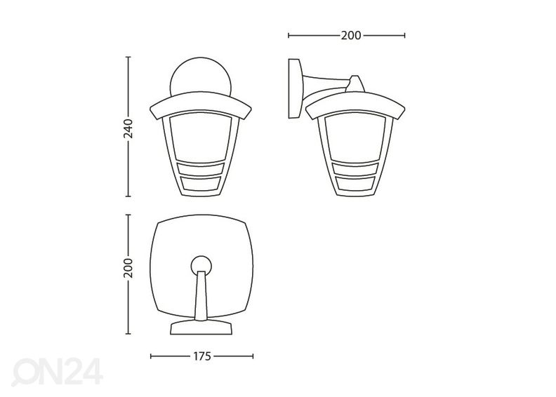 Настенный светильник Philips Creek 1xE27 черный увеличить