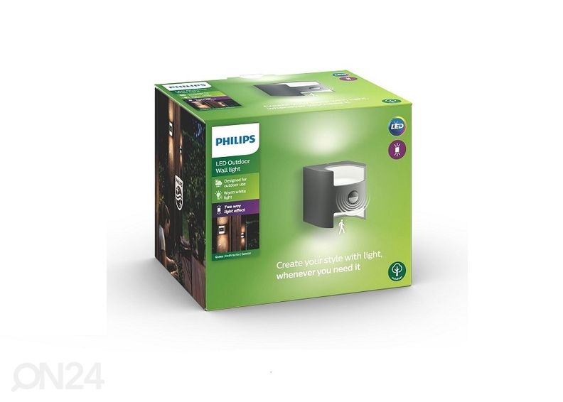 Настенный светильник Philips Grass с датчиком движения 2x5,5 W 800lm 2700K увеличить