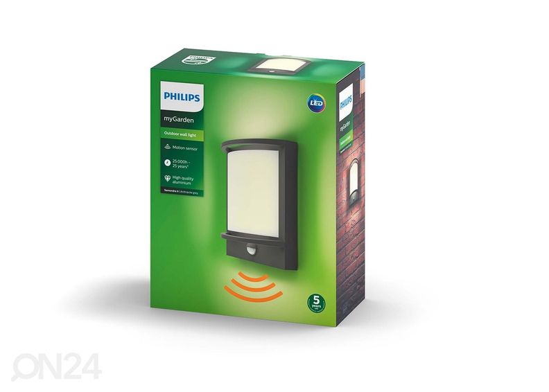 Настенный светильник Philips Samondra с датчиком движения 12 Вт 1200 лм 2700K увеличить