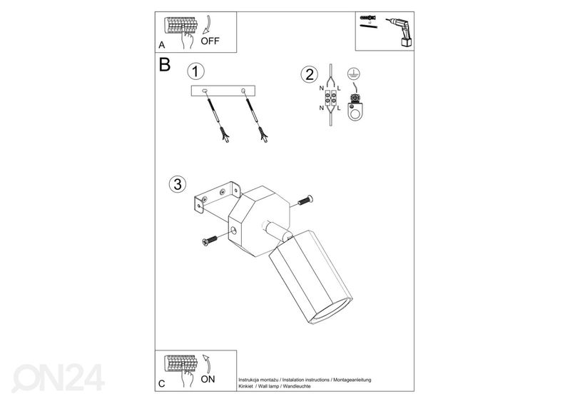 Настенный светильник Zeke, дуб увеличить