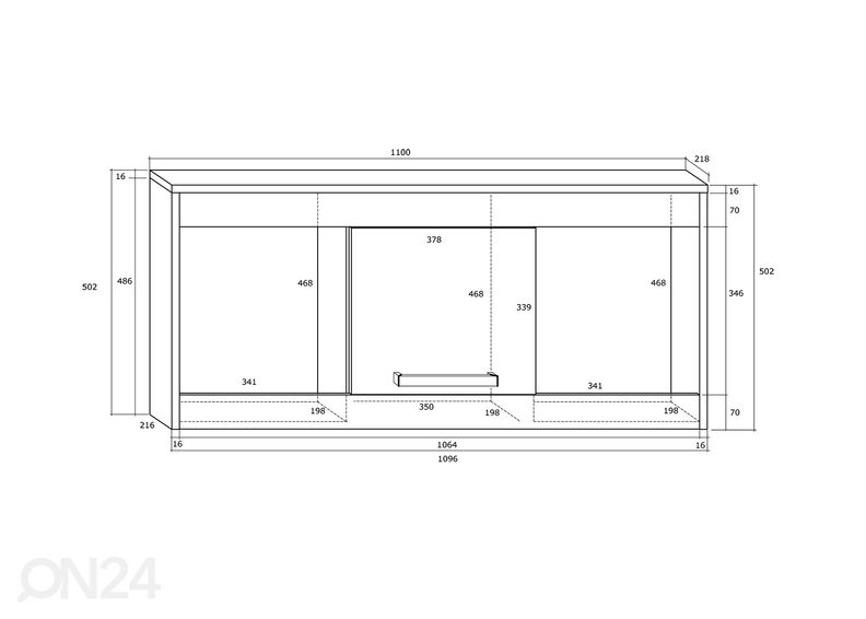 Настенный шкаф Cobhy 110 cm увеличить