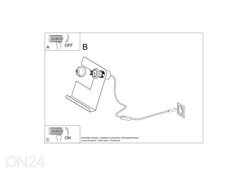 Настольная лампа Incline, черная увеличить