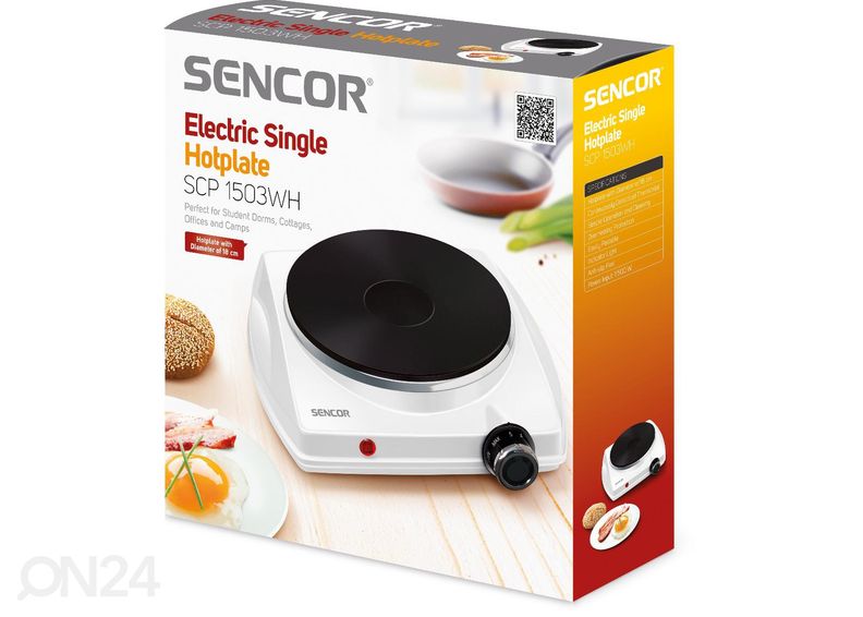 Настольная плита с 1 конфоркой Sencor SCP1503WHEUE4, белая увеличить
