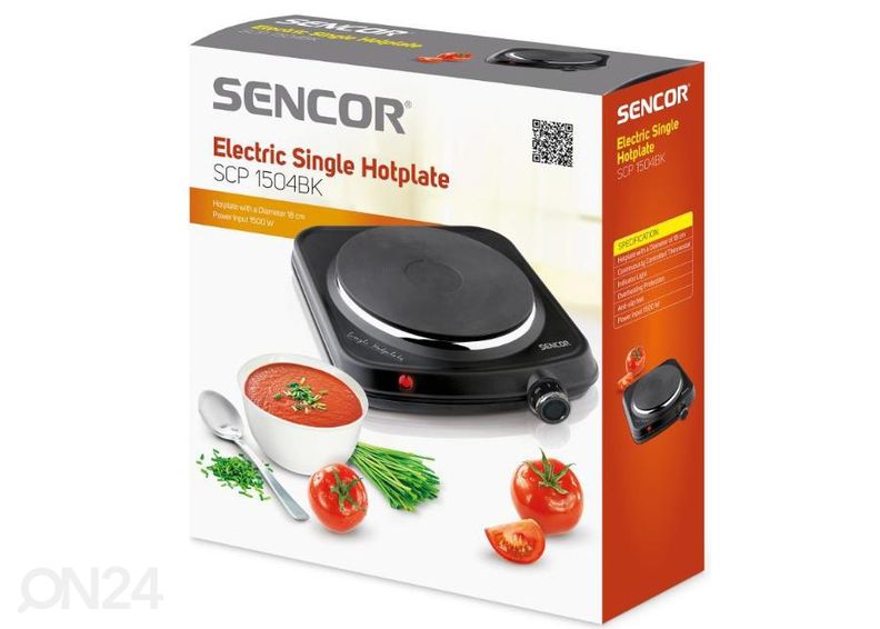 Настольная плита с 1 конфоркой Sencor SCP1504BKEUE4, черная увеличить