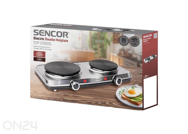 Настольная плита с 2 зонами Sencor SCP2256SS увеличить