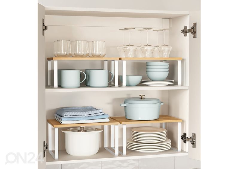 Настольная полка 2 шт, белый/бамбук увеличить