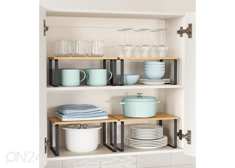 Настольная полка 2 шт, черный/дуб увеличить